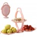 Foldable 3-ply Fruit Plate, Candy Dish, Creative Shape Folding Snack Rack Plastic Fruit Plate